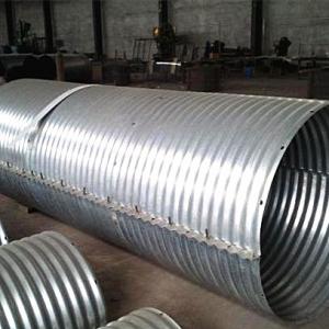 Hot galvanized steel culvert